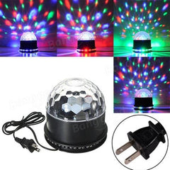 15W LED RGB Crystal Magic Ball Sunflower Stage Light Sound Activated for Christmas Party KTV Disco