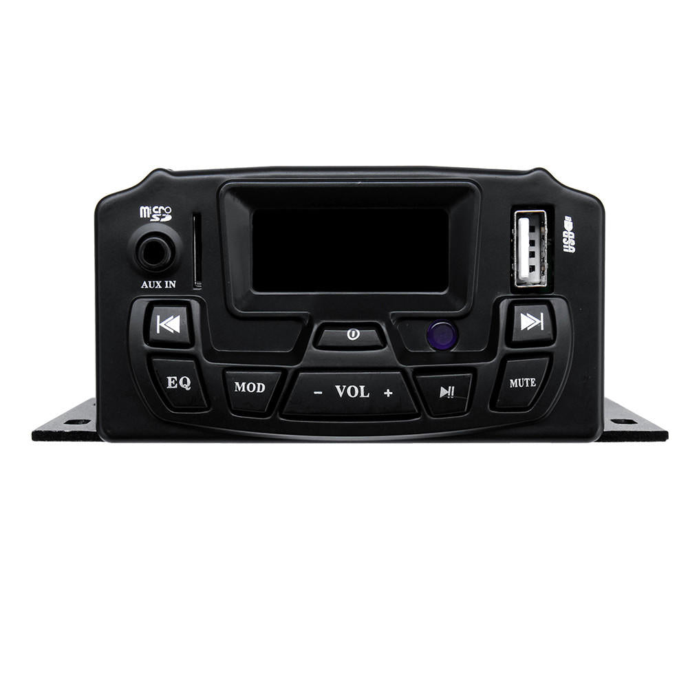 12V Motorcycle Audio System with Remote Control, FM Radio, SD, USB, MP3 Speaker Suit