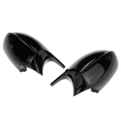 Glossy Black Rear View Mirror Cap Cover for BMW E90 E91 2005-2007 E92 E93 2006-2009 Replacement Left & Right