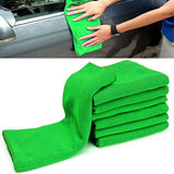 10pcs Green Microfiber Cleaning Cloths - Soft Car Care Duster Towels 29x29cm