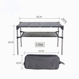 Outdoor Camping Desk: Lightweight Aluminum Alloy Folding Table, Portable, Rain-Proof, Detachable for Picnic & Fishing