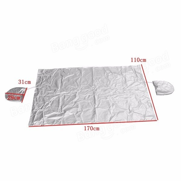 Waterproof Car Front Windshield Mirror Cover - Rain, Snow, Ice Resistant Protector