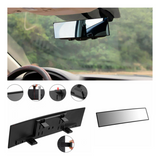 Universal 12" Wide Angle Convex Rear View Mirror Clip-On for Cars, SUVs, and Trucks