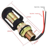 Amber Rotating Flashing Beacon Light - Flexible DIN Pole Mount for Tractors and Work Vehicles