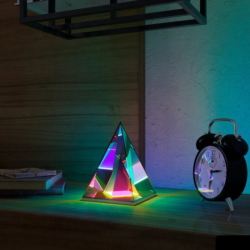 Cube LED Color Table Lamp - Acrylic Box for Bedroom & Living Room Decor