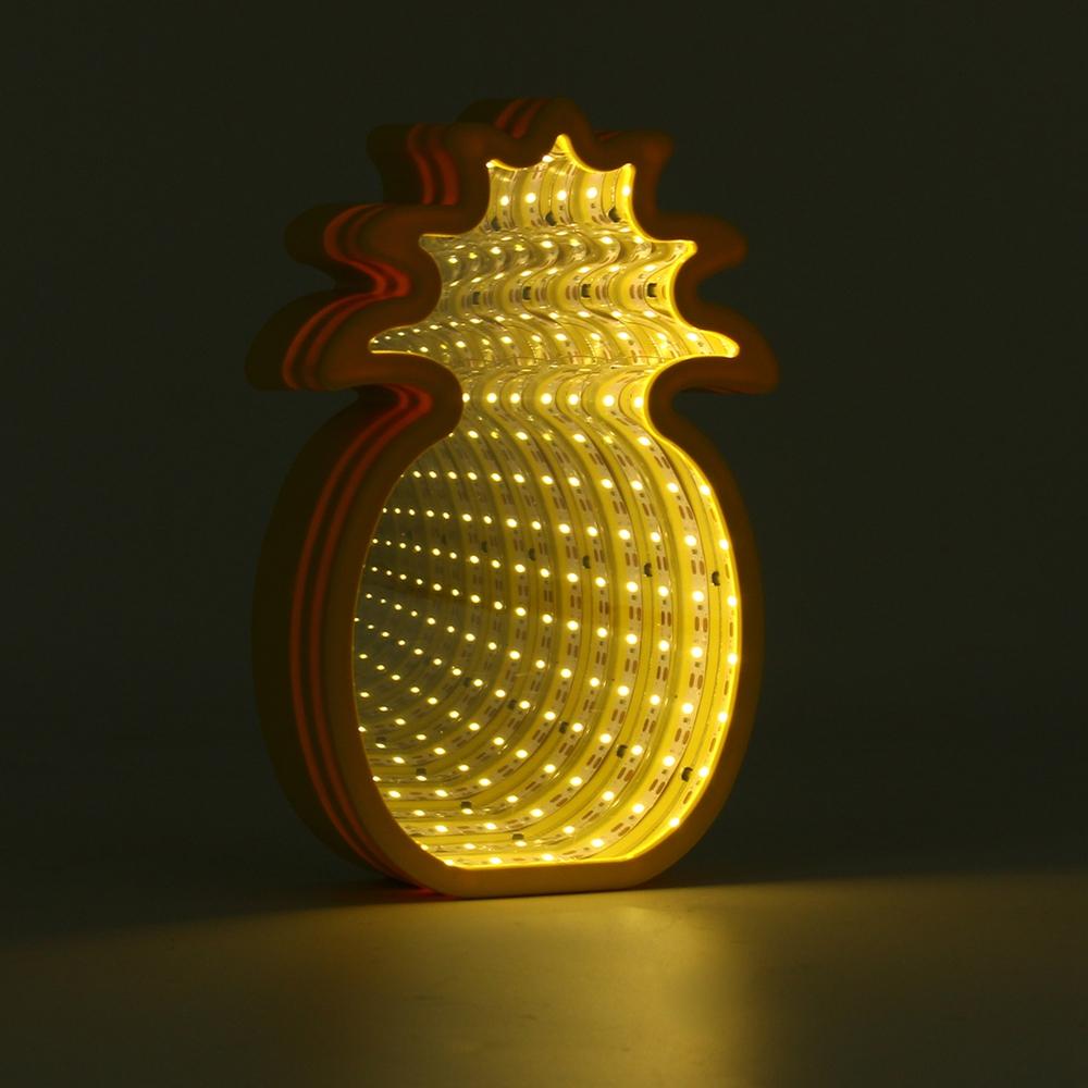 Creative Cute Pineapple LED Tunnel Night Light - White/Warm White Atmosphere Lamp for Kids