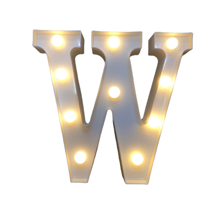 LED English Letter & Symbol Pattern Night Light - Home Decor for Bedroom, Birthday Party, Proposal