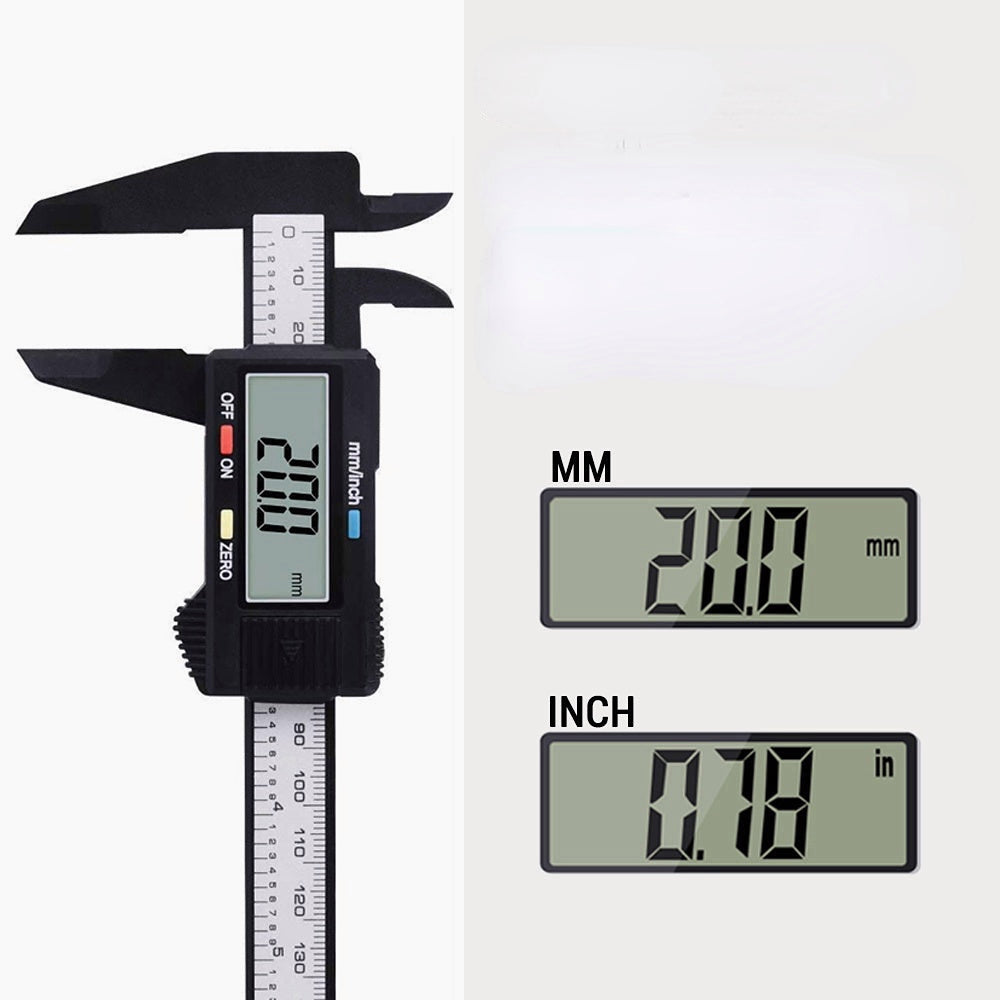 0-6" Digital Caliper Measuring Tool - Electronic Micrometer with LED Screen