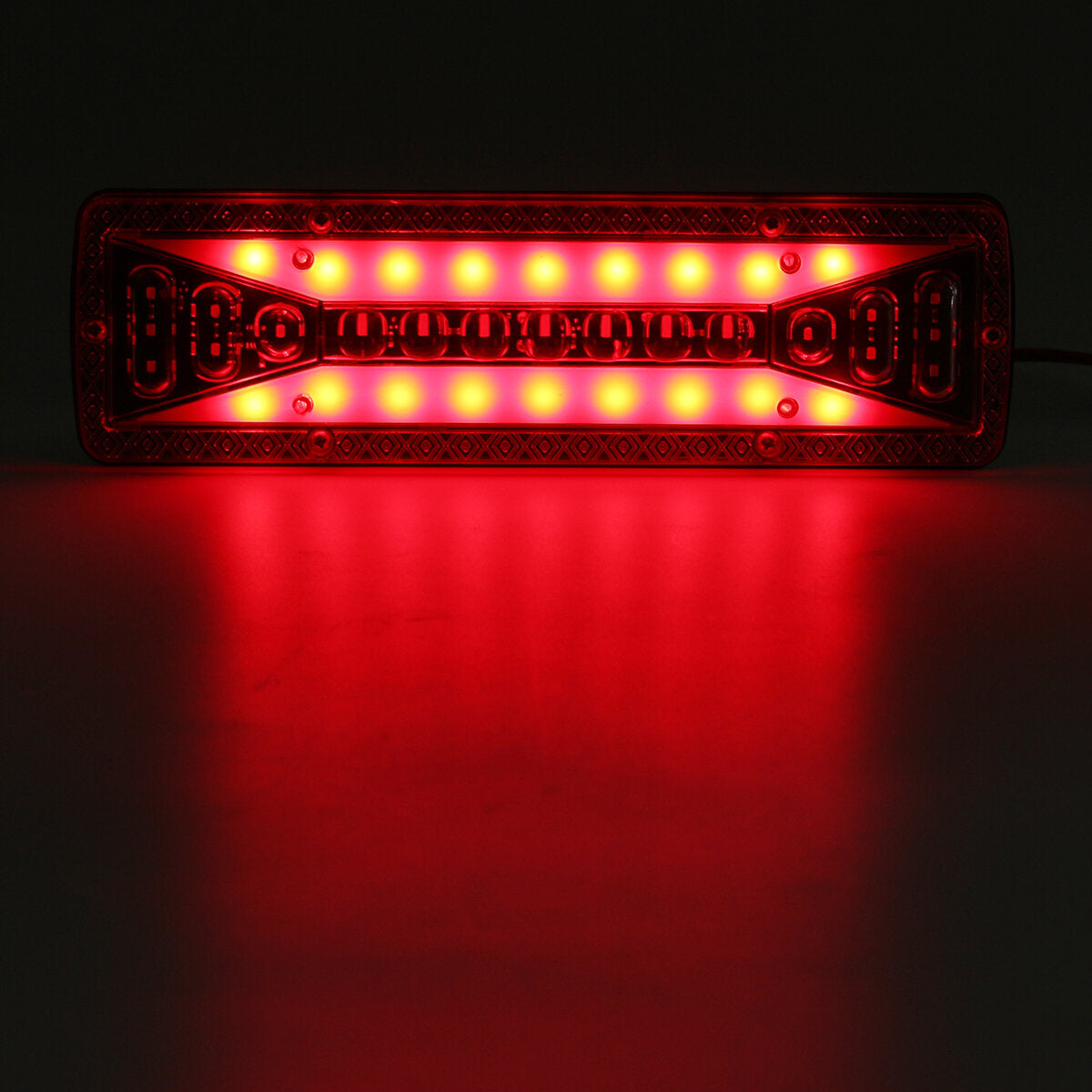 2x 12V 37 LED Flowing Rear Tail Light Turn Signal Brake Reverse Lamp Set