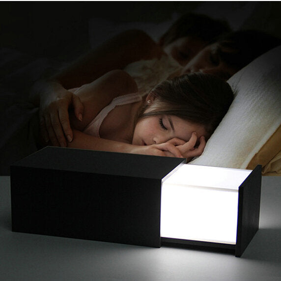 Bluetooth Speaker LED Night Light Smart Wooden Music Box Adjustable Desk Lamp