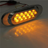 16 LED Side Marker Indicator Light for Bus, Truck, Lorry, Trailer - Red, White, Yellow, DC 12V