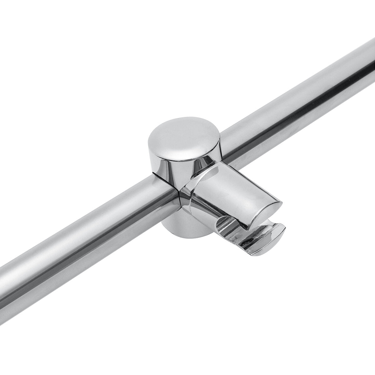 Stainless Steel Adjustable Shower Riser Rail Bar with Soap Dish, Towel Holder, and Shower Head Stand - 610mm