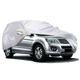 Universal SUV Car Cover - Waterproof, UV Protection, Sun, Rain, Snow Resistant - Outdoor Auto Cover, Silver