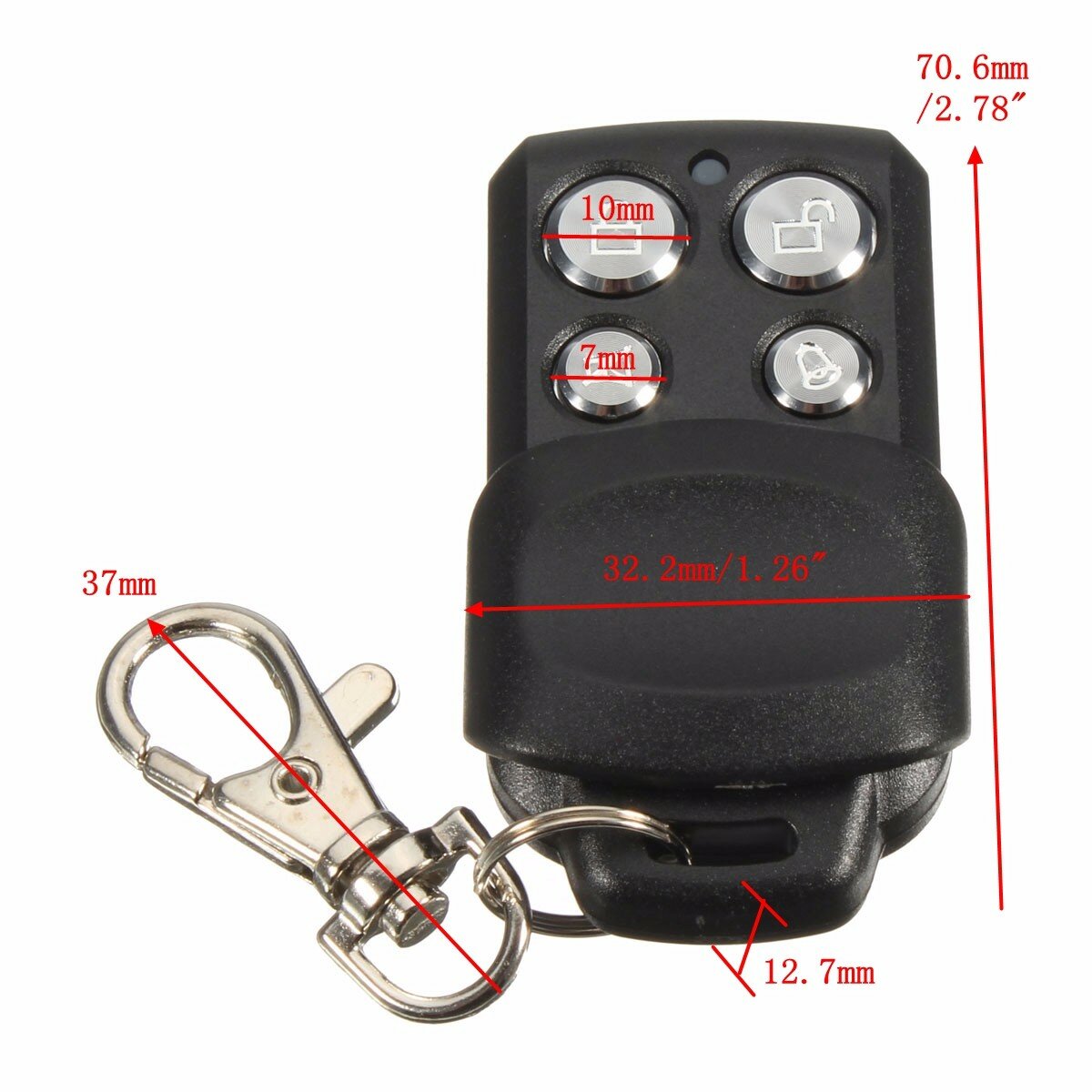 4-Button 433MHz Garage Gate Key Remote Control for HE60, HE60R, HE60ANZ, HE4331