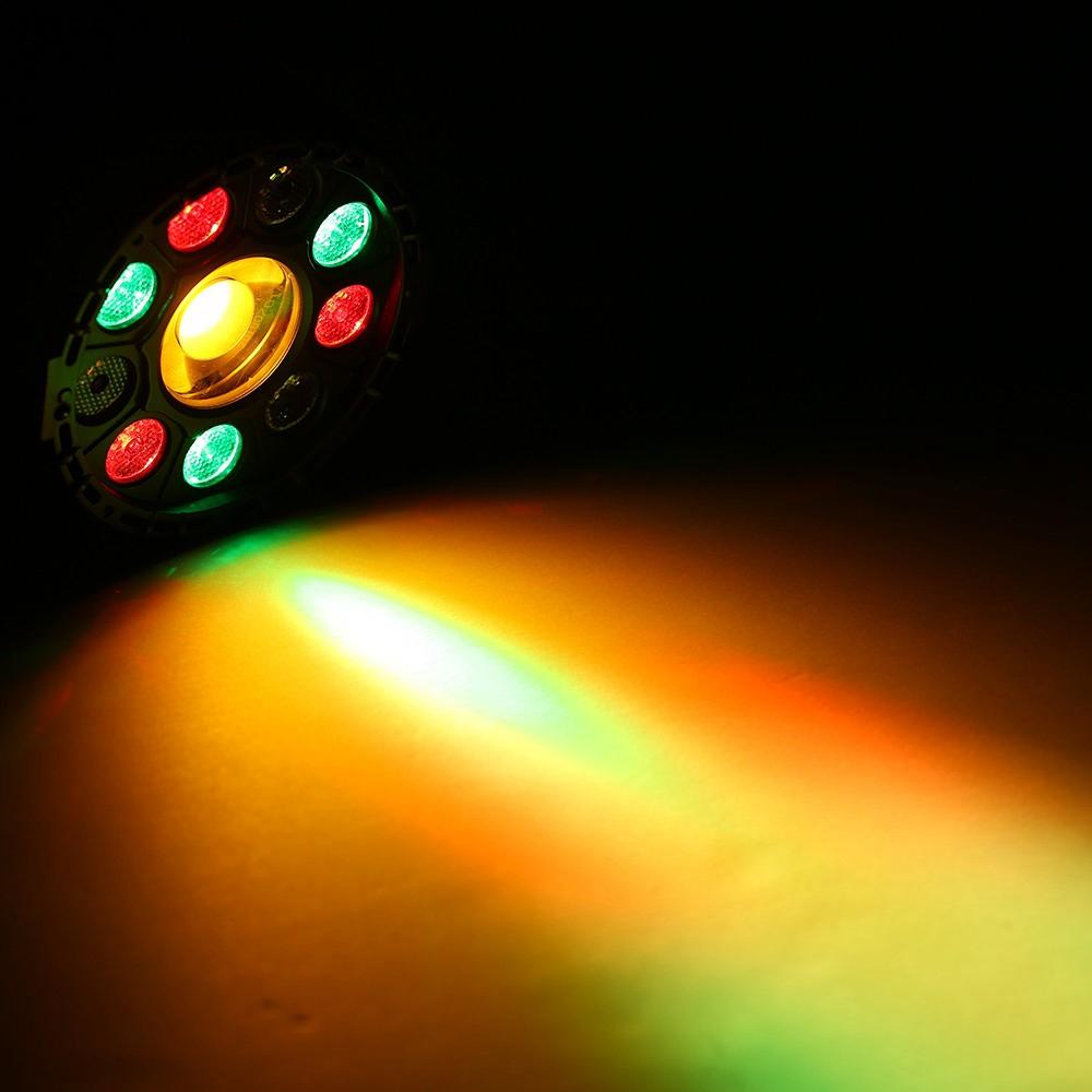 15W 10 LED RGB Yellow Strobe Par Lamp with DMX & Sound Remote Control for DJ Party Stage Light AC90-240V