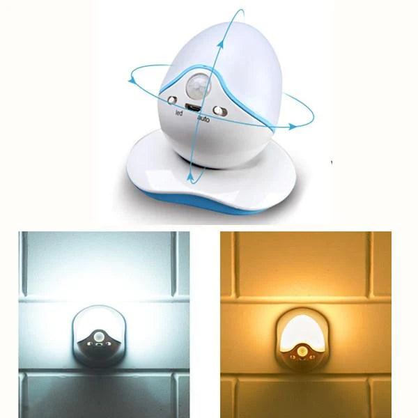 Rechargeable PIR Motion Sensor LED Night Light with Magnet Base for Cabinet and Bedroom