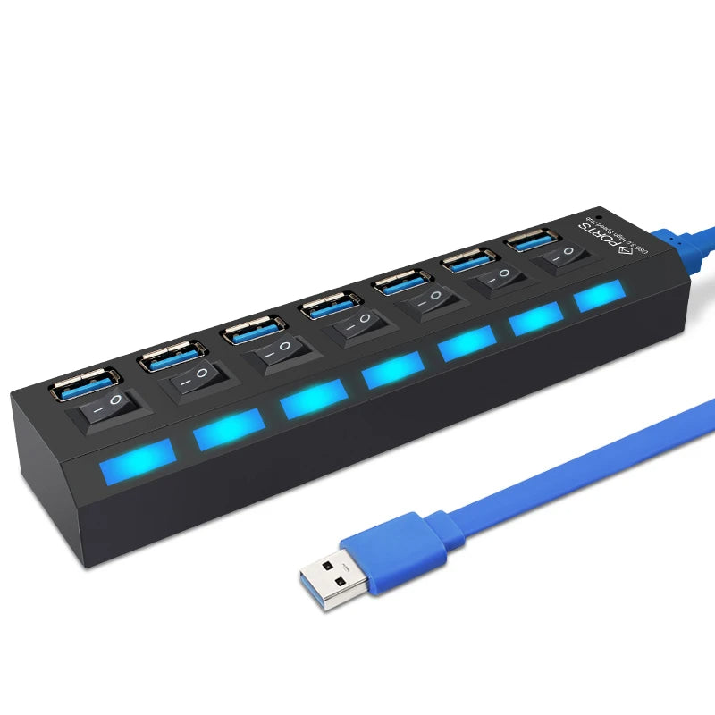 USB Hub 3.0 USB Splitter Multiple Ports