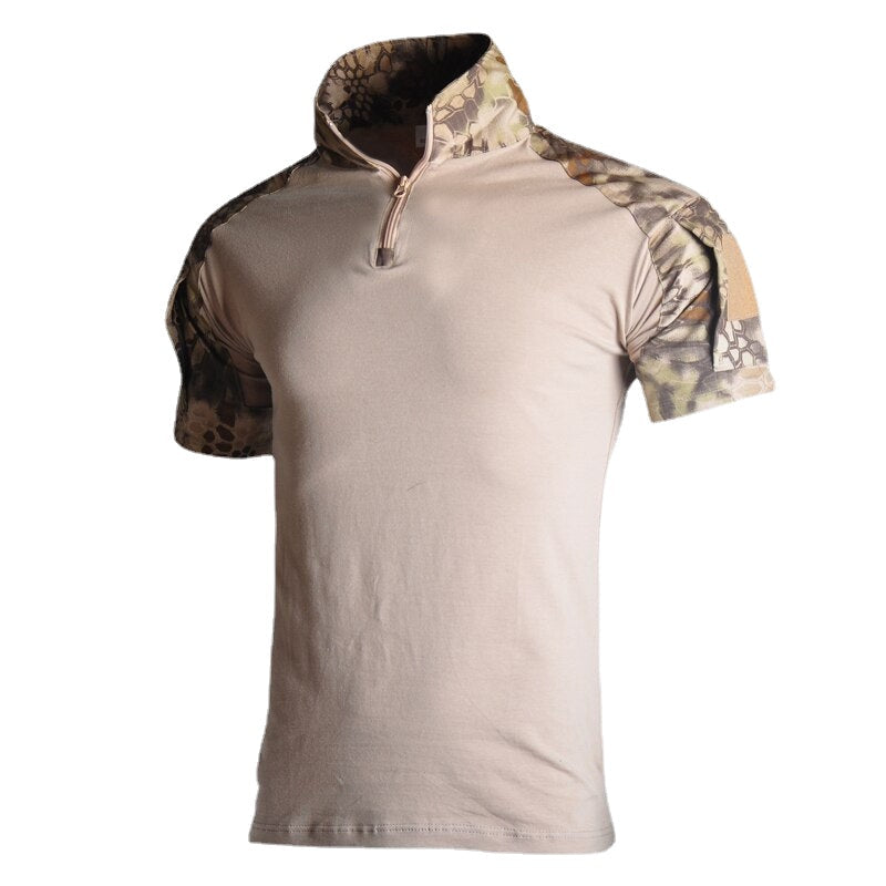 Taktische Camouflage Army Jagd Kurzarm T-Shirts - Kampf Militär Wanderhemden für Männer