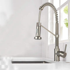 Single Handle Kitchen Faucet with Swivel Spout and Pull Down Spray Mixer Tap