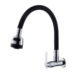 360 Degree Rotatable Bathroom Basin Sink Faucet, Single Handle Cold Tap, Wall Mounted