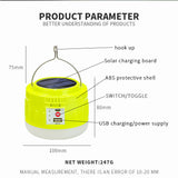 USB Solar LED Camping Light Charger - Rechargeable Emergency Outdoor Lanterns for BBQ, Tent, and Work