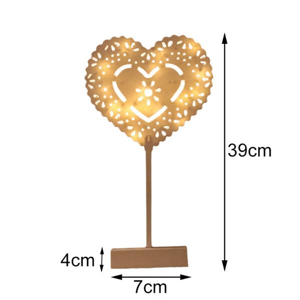 Battery Powered LED Star Christmas Tree Heart Night Light Table Lamp for Home Decoration