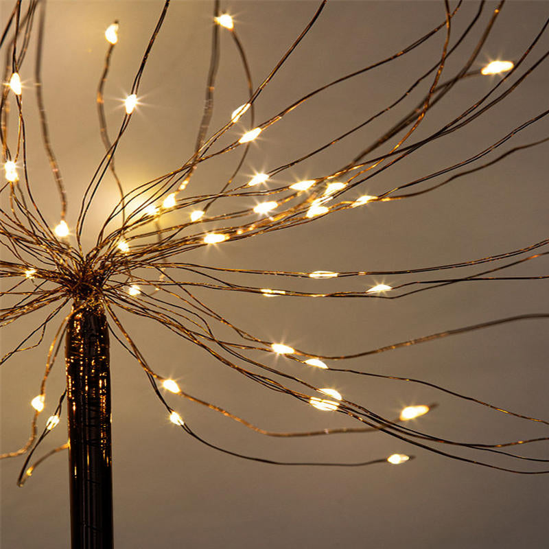 100 LED Dandelion Firework Night Light - USB Powered for Garden, Wedding, Party, Christmas Decor