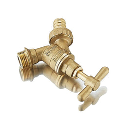 1/2" Brass Slow-Closing Faucet Valve - Garden Irrigation Tap, Barrel Joint Accessory