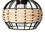 Modern & Rustic Rattan Hollow Cage Floor Lamp for Living Room or Bedroom