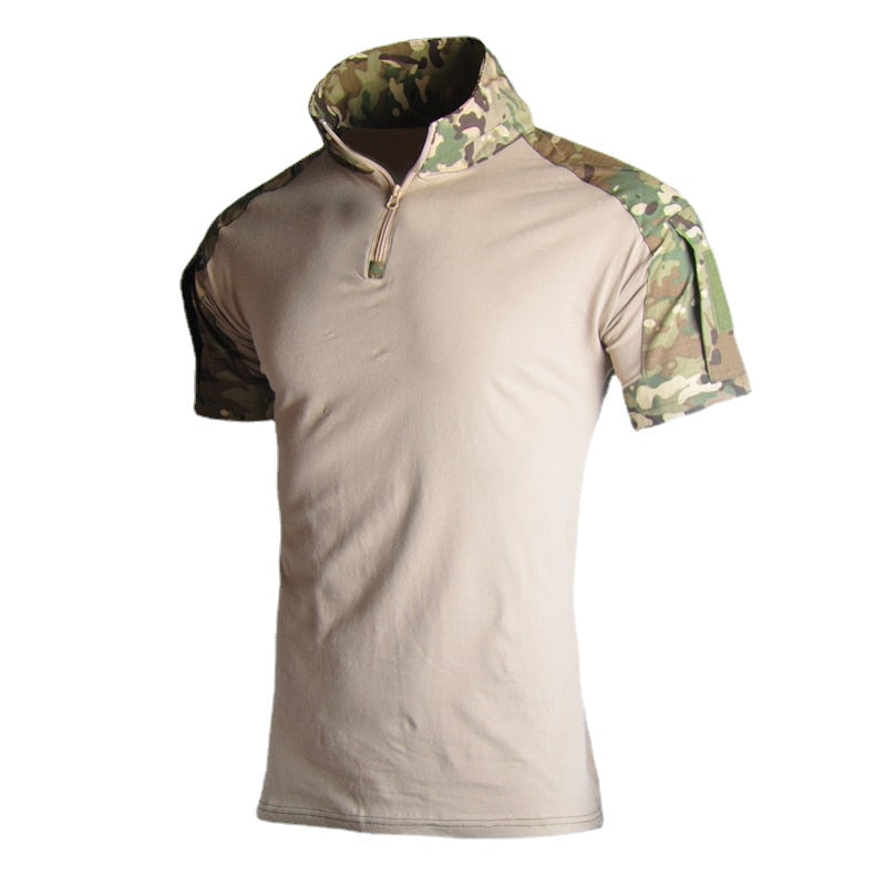 Tactical Camouflage Short Sleeve T-Shirts for Men - Army, Hunting, Climbing, Combat, Military, Hiking
