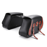 Universal PU Leather Motorcycle Saddlebags - Side Pouch Luggage & Bicycle Tool Bag