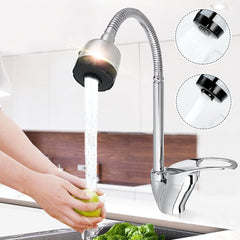 304 Stainless Steel Universal Kitchen Faucet for Hot and Cold Water Sink