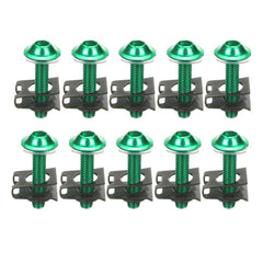 10 Stück M6-Motorradschrauben mit Spire Speed ​​Fastener Clips, Schrauben und Federmuttern, 6 x 30 mm