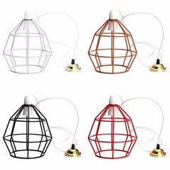 Vintage Industrial Metal Cage Ceiling Pendant Light Lamp Shades 110-240V