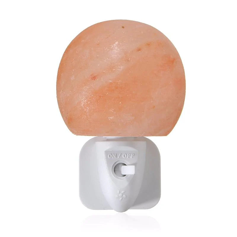 Mini Hand Carved Natural Crystal Himalayan Salt Night Light Wall Lamp - Cute Gift Idea