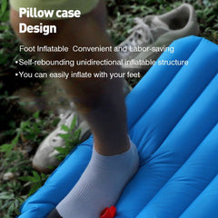 Ultralight Self-Inflating Air Mattress - Widened Sleeping Pad, Splicing Inflatable Bed, Beach Picnic Mat, Camping Tent Cushion