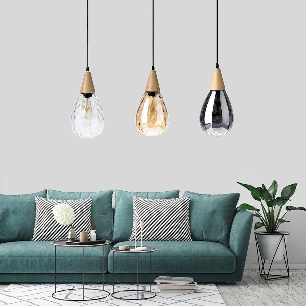 Modern Glass Pendant Light - Ceiling Lamp Chandelier Fixture for Home Decoration