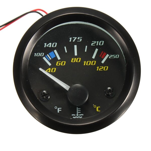 2-Inch Car Water Temperature Gauge for 12V Systems - Universal Fit