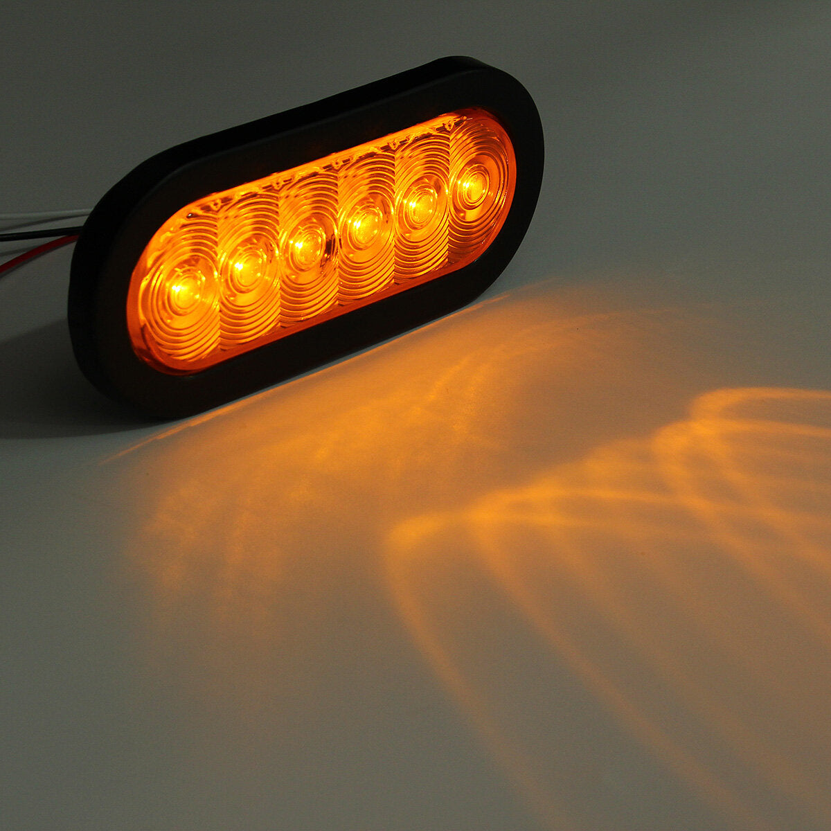 LED Stop Lights Side Marker Turn Signal Lamp Surface Mount Oval 17x8.2cm for Trailer/Truck