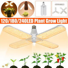 120/180/240 LED Grow Light E27 Full Spectrum Hydroponic Lamp for Plants & Vegetables AC85-265V