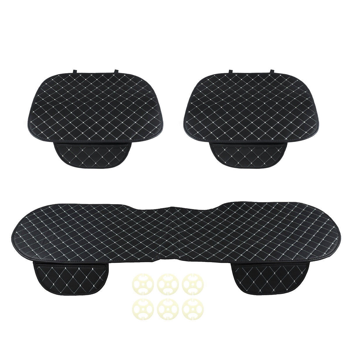 Universal PU Leather Car Seat Cushion Cover - Breathable, Protective, and Comfortable