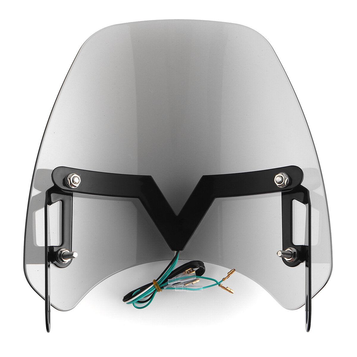 Universal 5-7" Smoke Round Headlight Fairing Motorcycle Windshield with LED