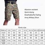 Men's Summer Tactical Cargo Shorts - Multi-Pocket Military Hiking Clothes