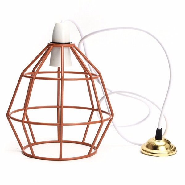 Vintage Industrial Metal Cage Ceiling Pendant Light Lamp Shades 110-240V