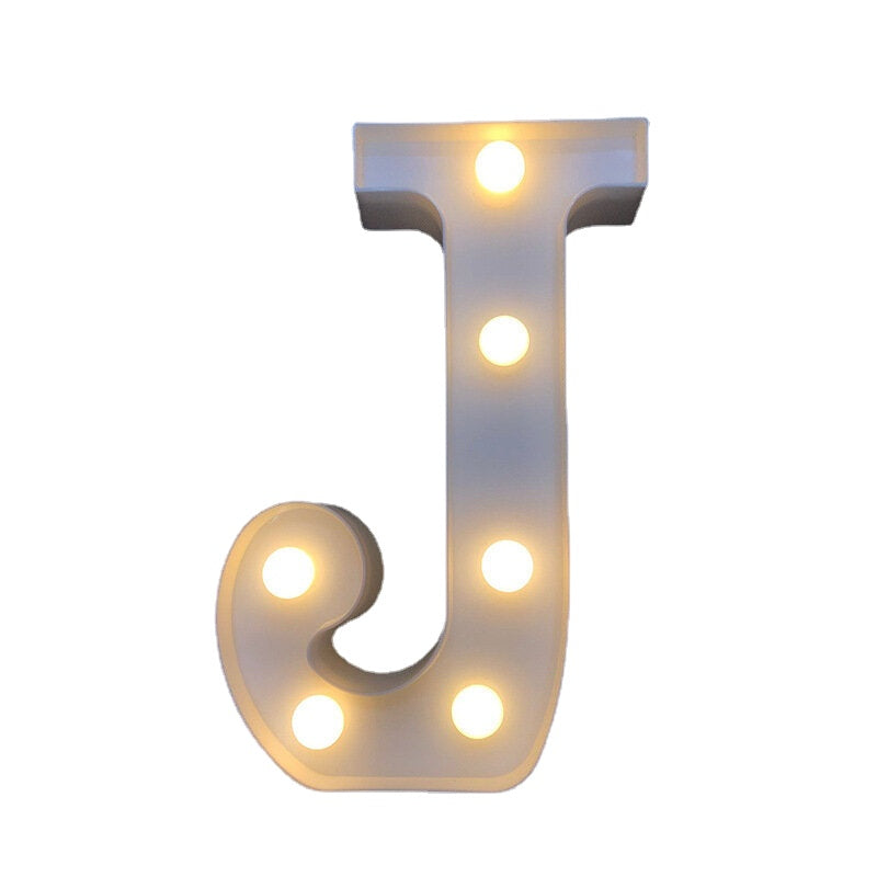 LED English Letter & Symbol Pattern Night Light - Home Decor for Bedroom, Birthday Party, Proposal