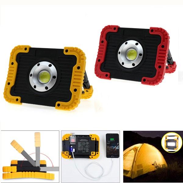 10W Portable USB Rechargeable LED COB Camping Light - Ideal for Hiking, Fishing, and Outdoor Flood Lighting