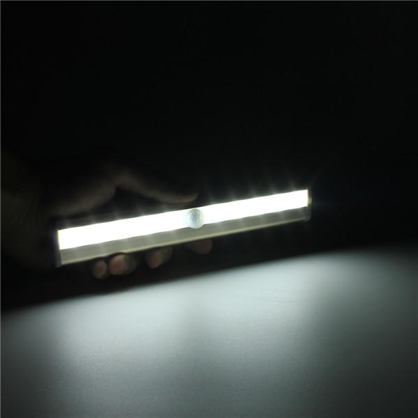 10 LED Cabinet Light with PIR Motion Sensor for Closet, Cupboard, and Night Use - 6V LED Strip Light