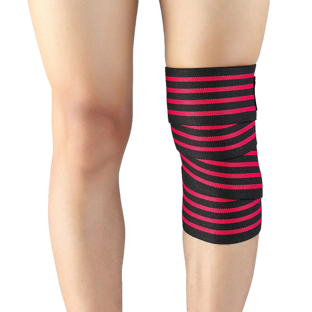 Unisex 1-Piece Sports Fitness Elastic Knee & Elbow Pad with Wide Brim Stripe