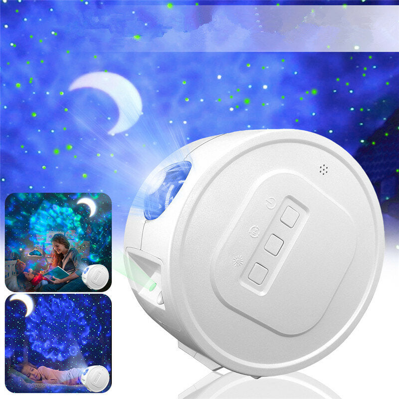 3-in-1 USB LED Galaxy Starry Night Light Sky Projector Ocean Wave Star Lamp