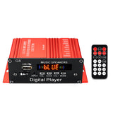 12V Car Audio Stereo HIFI Amplifier Bluetooth FM Radio 2CH 200W - Supports FM, AUX, SD, U Disk